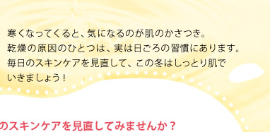 �����Ȃ��Ă���ƁA�C�ɂȂ�̂����̂������B�����̌����̂ЂƂ́A���͓�����̏K���ɂ���܂��B�����̃X�L���P�A���������āA���̓~�͂����Ƃ蔧�ł����܂��傤�I