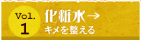 Vol.1 化粧水 キメを整える