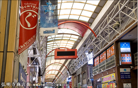 弘明寺商店街(現地より約760m/徒歩10分)