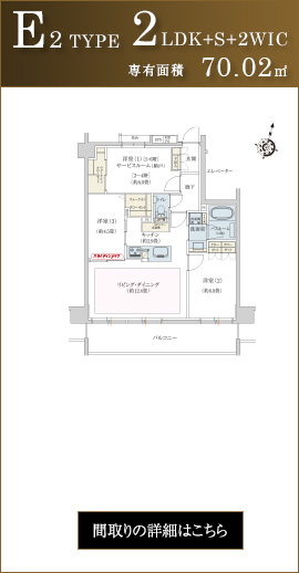 D1TYPE 3LDK+WIC+SIC 専有面積80.14㎡